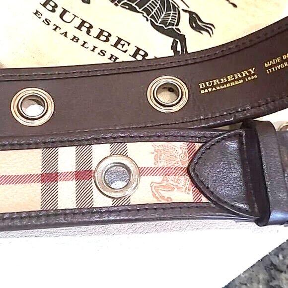 BURBERRY LEATHER BELT 100/40 with ORIGNAL BOX & DUST BAG - Picture 13 of 16